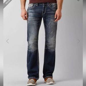 Mens Rock Revival Bridge slim boot